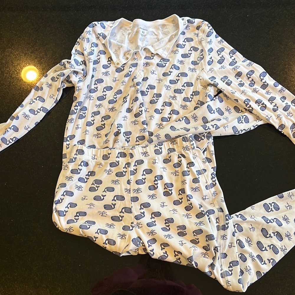 Longsleeve roller rabbit blue,moby, pajamas (size XS)